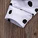 Baby Boy Girl 2pcs Set Outfit Milk Print Long Sleeve Top+Dot Pattern Long Pants (12-24months, Gray)