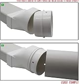 Kair 100mm Plastic Ducting Pipe 1m - Rigid Round Duct Channel UK Made view 4