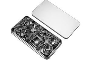 Airniese Cookie Cutters,Stainless Flower Cookie Cutter,Geometric Shapes Cookie Cutters for Bakingfor Cutting Mould Cookie Pas