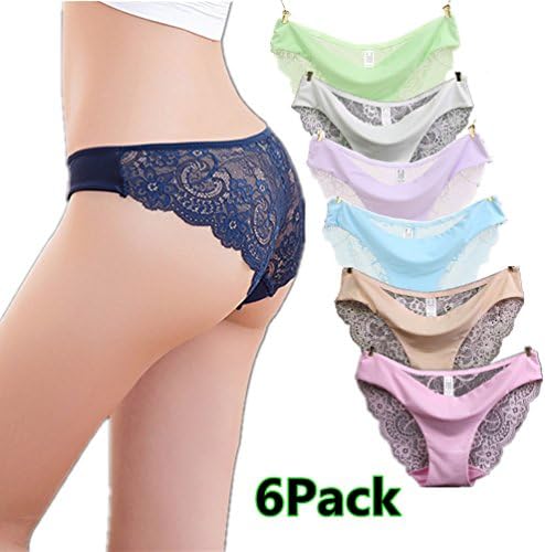 Mercea Women's Briefs Panties Low Waist Full Cotton Healthy Underwear Hipster 6 Pack (Tag S, E2 Set)