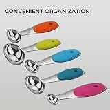 H&S Stainless Steel Measuring Spoons Set of 5 for Baking view 5