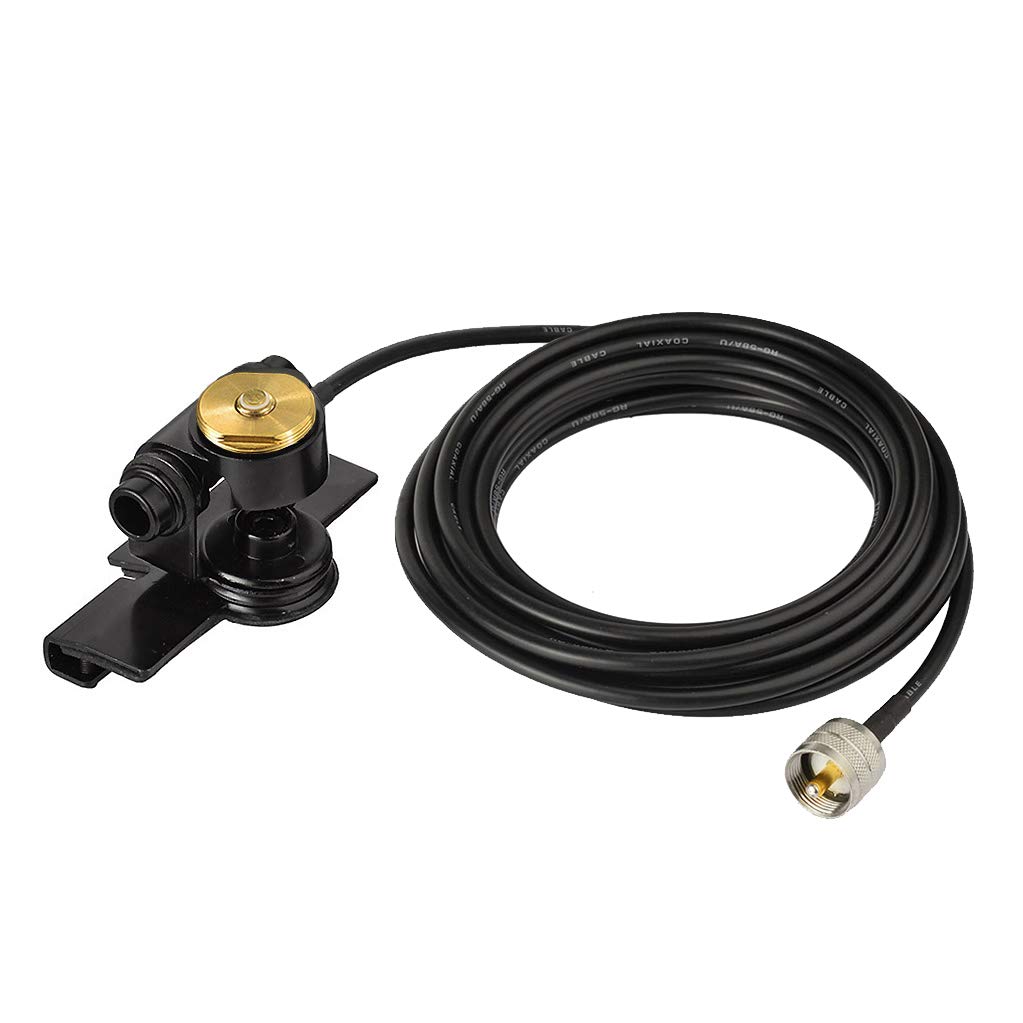 Bingfu Vehicle CB Radio Mobile Radio Aerial Antenna NMO Mount Fix Bracket Lip Mount with UHF PL259 Male Connector 5m 16.5 feet RG58 U Cable for Car Truck CB Radio Ham Radio Amateur Radio Mobile Radio