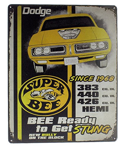 Crystal Art Times 12"x15" Dodge Superbee Metal Sign, 12" x 15"