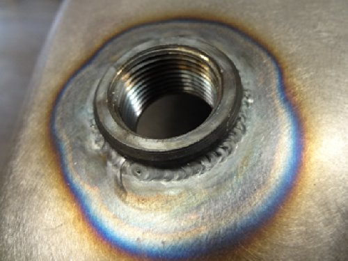 Motorcycle Brass Sight Glass Style External Fuel Gauge - 3/4" NPT Steel Bung - DIY Builders KIT - Chopper Bobber Cafe Racer Harley - Thumbnail 3