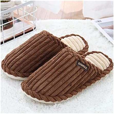 PEVSCO House Slippers Men Unisex-Adults Coffee 42 EU Washable