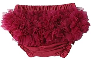 RUKOSU Baby Tulle Ruffle Bloomer for Newbornr Infant Girls Cotton Frilly Diaper Covers Cute Briefs Panties Shorts