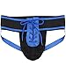 iiniim Mens Sexy Lace Up Lacing Sports Underwear Jockstrap G-String Clubwear Blue M