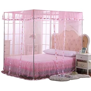 Amazon Com Jqwupup Mosquito Net For Bed 4 Corner Canopy For