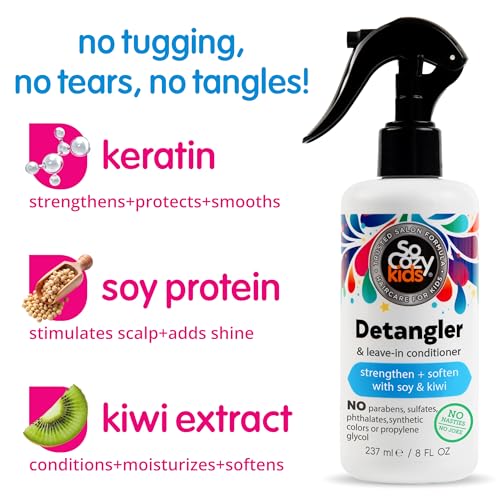 SoCozy Detangler & Leave In Conditioner - Made for kids - Paraben-Free Leave In formula & Detangling for Frizzy Hair (237ml)