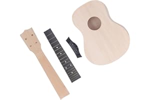 DIY Ukulele Kit, Ukuleles Guitar Build Kit Mahogany Fingerboard 24 Inch Paintable Multifunctional for Home