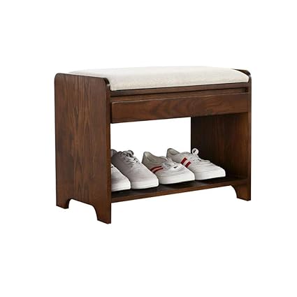 Xuerui Furniture Solid Wood Storage Ottoman Bench Footstool Shoe