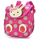 Pumud Baby Toddler Child Kid 3D Cartoon Backpack Schoolbag Shoulder Bags (Hot Pink)