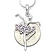 SoulBreezeCollection Dancing Ballerina Dancer Ballet Dance Pendant Necklace Charm (Lavender)