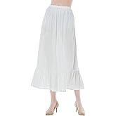 BEAUTELICATE Half Slip for Under Dresses 100% Cotton Vintage Skirt Extender Underskirt