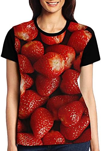 Sister Home Women Strawberry Fruit Geek Raglan T-Shirt For Outdoor