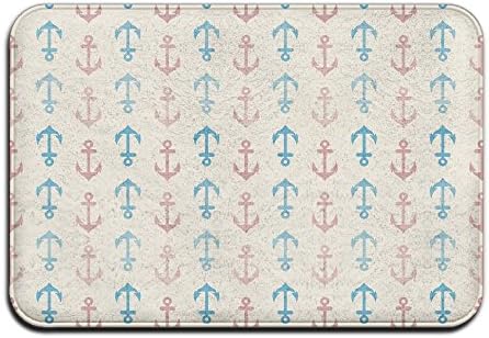 Boat Anchor Non-slip Doormat,Entrance Rug Floor Mat Door Mat Rug Indoor/Outdoor/Front Door/Bedroom Mats 23.6 X 15.7 Inches
