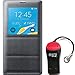 Samsung Galaxy Case S View Flip Cover Folio - W/SD Reader - Non Retail Packing - (Galaxy Note 4 - Charcoal)
