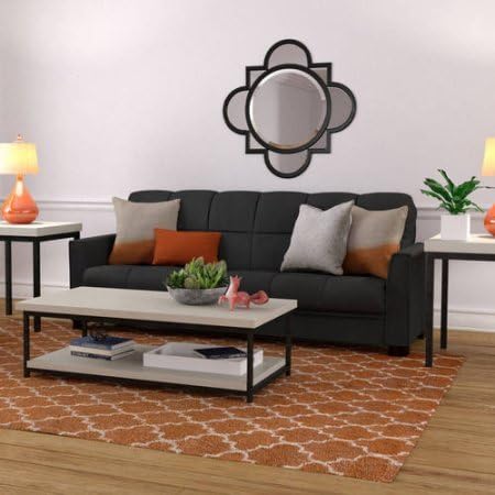 Baja Convert-a-Couch Sofa Sleeper Bed, Multiple Colors (Charcoal Gray)