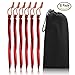 VANWALK 7001 Aluminum Tent Stakes - 6 Pack Cyclone Tent Pegs with Reflective Pull Cords + Drawstring Bag