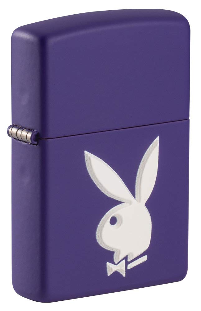 ZIPPO - Purple Matte - Playboy, Texture Print - gasoline Windproof lighter, refillable, in gift box
