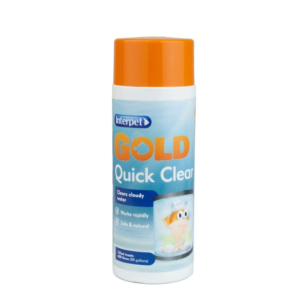 Interpet Gold Quick Clear for Goldfish Bowls, Fish Tanks, Aquariums, clears cloudy water, 125ml