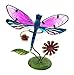 Bejeweled Display Beautiful Dragonfly w/Stain Glass Candle Holder & Home Decor w/Gift Box