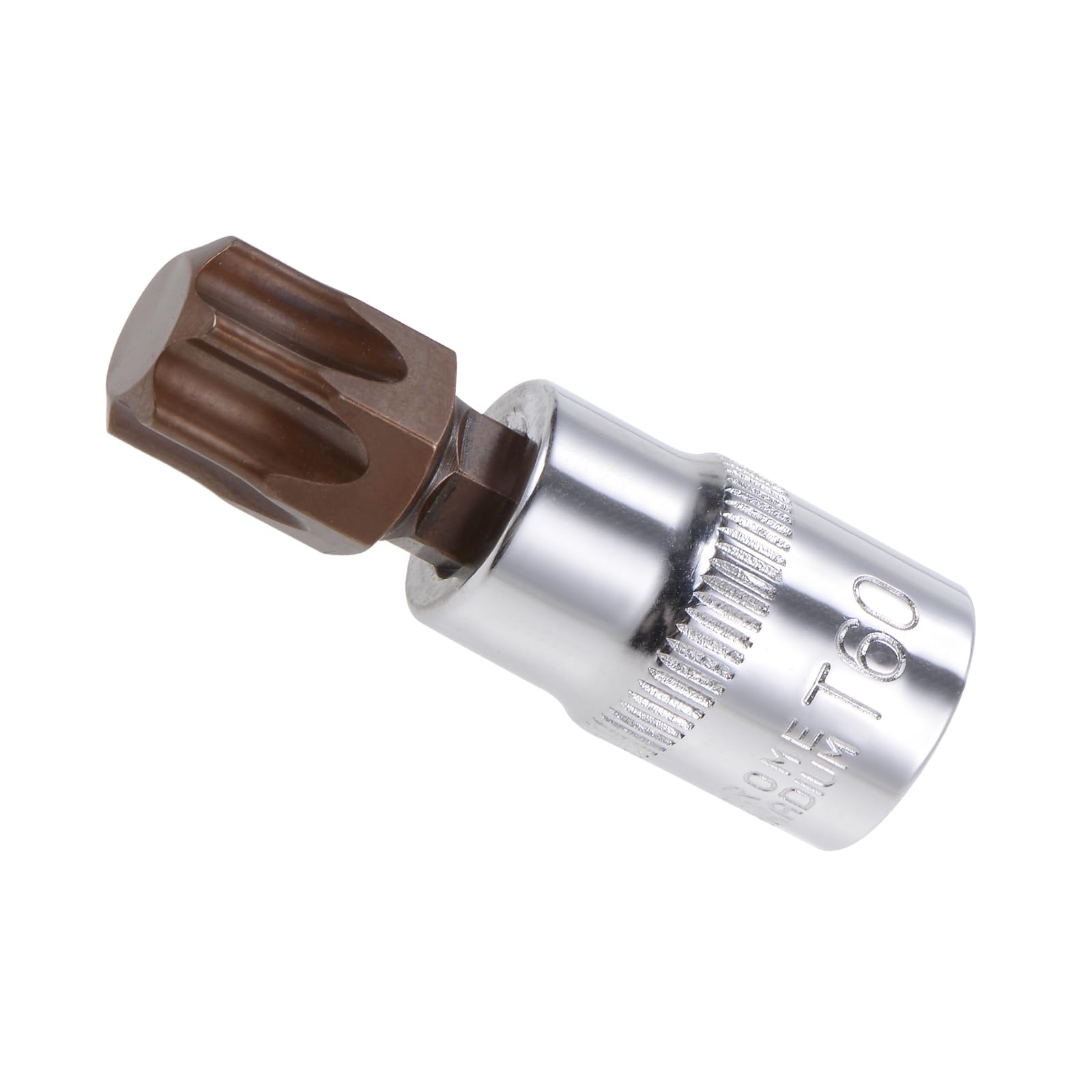 CoCud Torx Bit Socket, Metric T60 Bit 3/8" Drive 1.5" Long, S2 Alloy Steel Heat Treated CR-V Socket - (Applications: for Fastener Application)