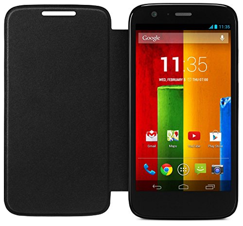 Motorola Flip Shell for Moto G - Retail Packaging - Black (1st Generation Only)