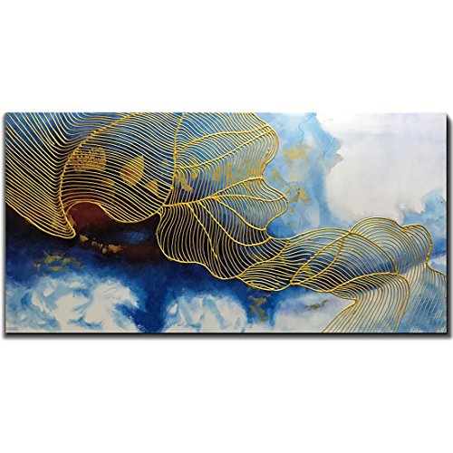 Yotree Paintings, 24x48 Inch Paintings Oil Hand Painting Painting 3D Hand-Painted On Canvas Abstract Artwork Art Wood Inside Framed Hanging Wall Decoration Abstract Painting