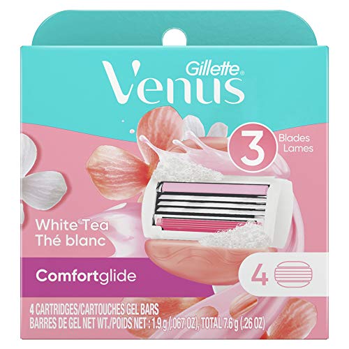 Gillette Venus ComfortGlide White Tea Women&amp;#39;s Razor Blades - 4 Refills