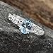 925 Sterling Silver Oval Sky Blue Topaz White Topaz Ring Cttw 1.2