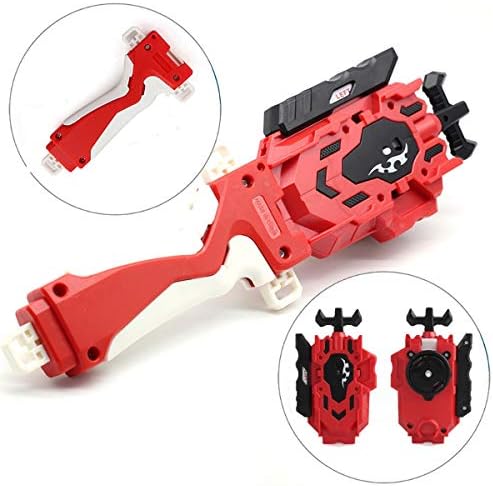 Bay BeyLauncher Battling Top Launcher LR (Left & Right Turning) & Grip Tool Compatible with Takara Tomy Beyblade Burst Combat Gyro Battle High Performance Spinning Top Gyroscope Toy(Red)