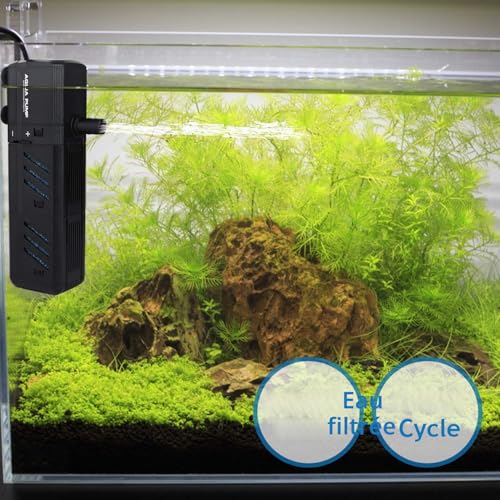 NO.17 12W Aquarium Filter, Adjustable Internal Aquarium Filter with Water Pump 1200L/H for Aquarium 300-500L