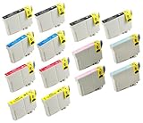 14 Pack Remanufactured Inkjet Cartridges for Epson T079 #79 T079120 T079220 T079320 T079420 T079520 T079620 Compatible With Epson Artisan 1430, Stylus Photo 1400 (4 Black, 2 Cyan, 2 Magenta, 2 Yellow, 2 Light Cyan, 2 Light Magenta) 14PK by Aria Supplies ®