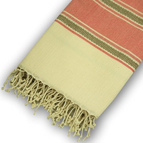 Pardus Natural - Lykia Collection 100% Natural Cotton Turkish Towel Peshtemal (Bath,Beach and Sports) 35"x70" (90cmx180cm) (Red)