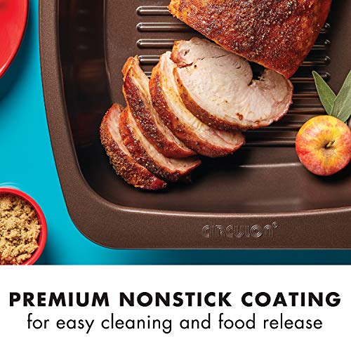 Circulon 47106 Nonstick Roaster / Roasting Pan with Rack 16.5 Inch x