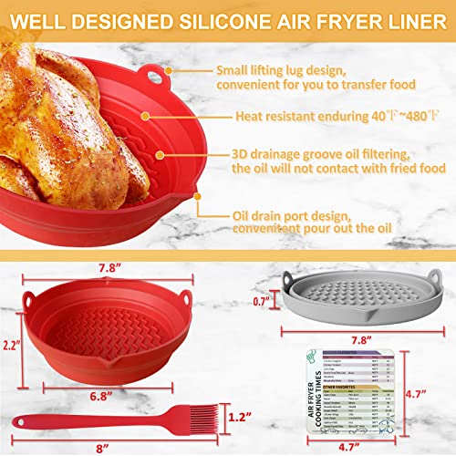 Silicone Air Fryer Liner for Ninja Air Fryer AF101 4QT, AF161/AF150 5