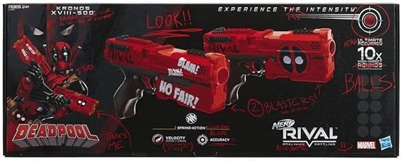 Amazon.com: Pistolas de juguete Nerf Rival Deadpool Kronos XVIII-500 (paquete de 2 unidades): Toys \u0026 Games