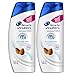 Head and Shoulders, Shampoo and Conditioner 2 in 1, Anti Dandruff, Dry Scalp Care with Almond Oil, 23.7 fl oz, Twin Pack