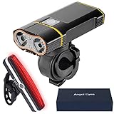 Super Bright Bicycle Light USB Rechargeable - Xawy T1 800 Lumens Headlight - Front Light & LED Bike Tail Light Set. - Fits ALL Bikes, Road, Mountain, Waterproof - Easy Installation Cycling Flashlight