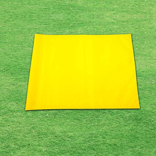 KONDAY Golf Flag,Green Golf Flags,Solid and Nylon Training Putting Green Flag,Indoor Outdoor Backyard Garden Portable Golf Target Flags,19.7inch13.4inch (Yellow)