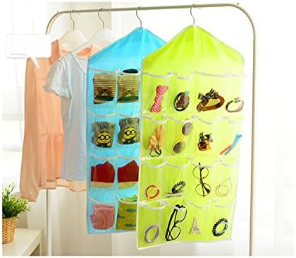 Wonderful!! 16 Pocket Storage Hanging Organizer/ Shoe Clothing &amp; Undergarment Clothing Closet Toy Hold ( Light Green)