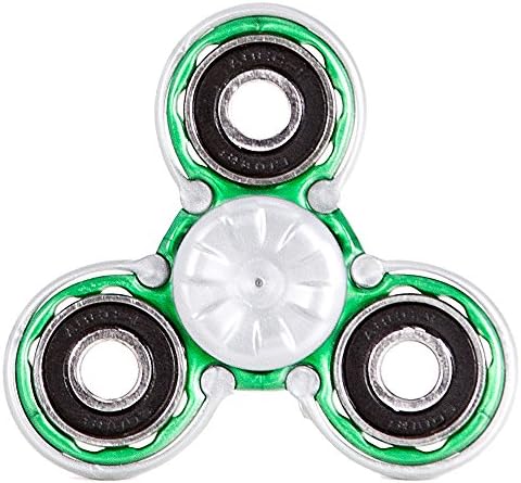 Quixters Stackable Customizable Fidget Spinner with Quick Switch Technology (Quixters Basic, Green Core)