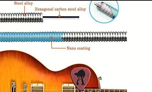 Electric Guitar Strings Professional Level Medium 11-50 (2 Sets) Nano Coated w/ 6 Guitar Picks