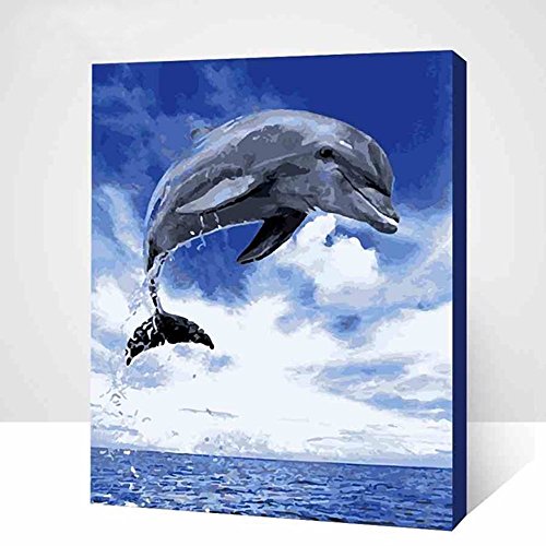 Dolphin Paint by Number Kit Dolphin Paint by Numbers