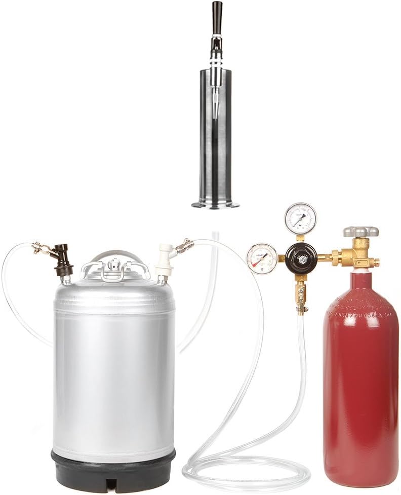 Nitrogen Stout Beer Keg Kit - 3 Gallon Keg, Nitrogen Tank, Tap, and More