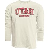 Blue 84 NCAA Unisex-Adult NCAA Officially Licensed Long Sleeve T-Shirt Ivory Dyed Ringspun Vintage