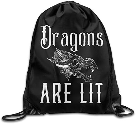 ARE LIT Drawstring Storage Bag Gym Bag For Men &amp; Women School Travel Backpack