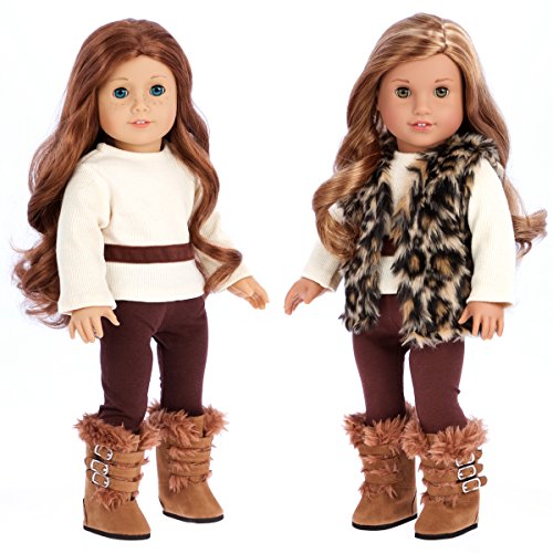 Wild cat - 4 piece outfit - faux fur vest, boots, dark …