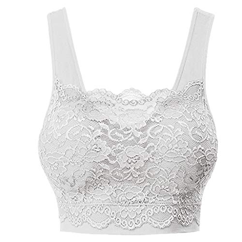 Women's Seamless Lace Bra Top with Front Lace Cover